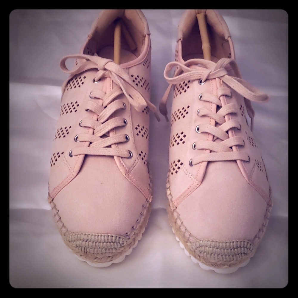 Marc Fisher espadrille lace up sneakers